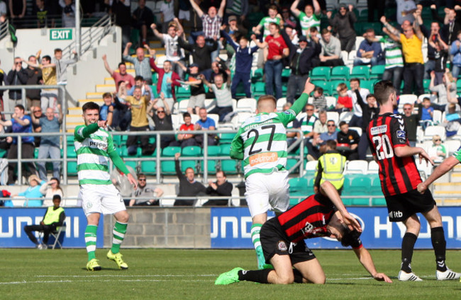 Gareth McCaffrey celebrates scoring