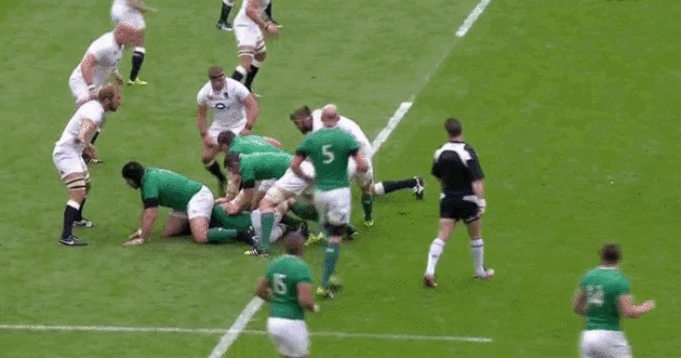 Heaslip Spill and PEN - England kick and almost May try
