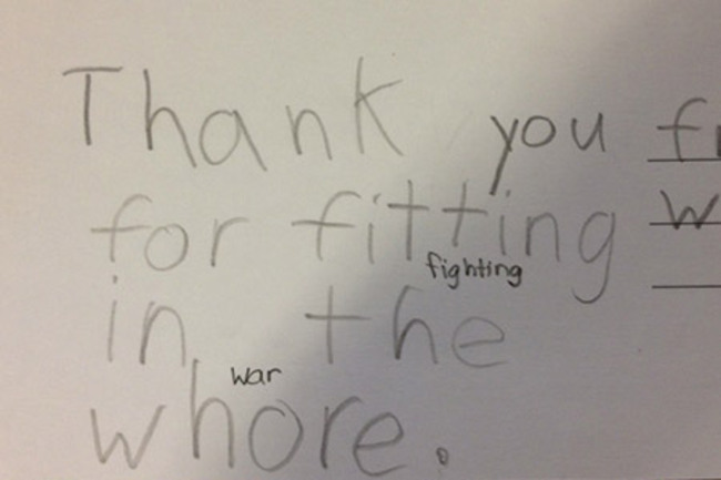 children-note-spelling