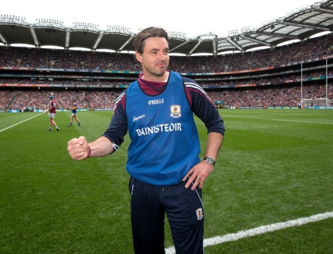 Geoff Lynskey celebrates at the final whistle