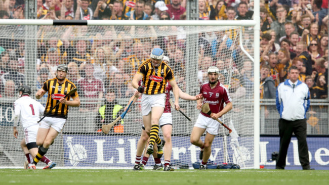 TJ Reid celebrates scoring his side's first goal