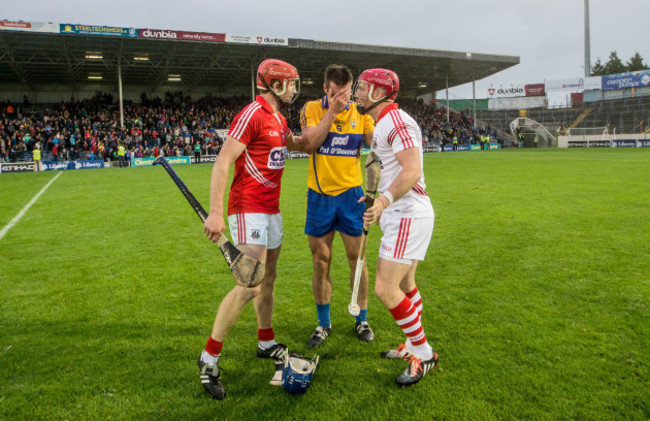 Bill Cooper and goalkeeper Anthony Nash  console Conor Ryan