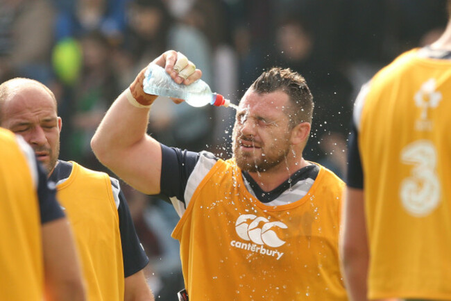 Cian Healy cools down