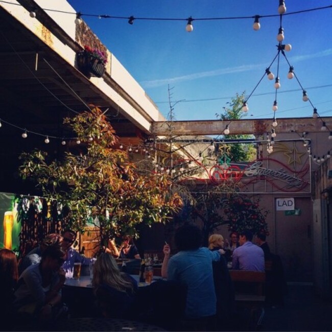 Enjoyed a drink at the beer garden on this gorgeous day! #seasonsgreetings #Dublin #Ireland