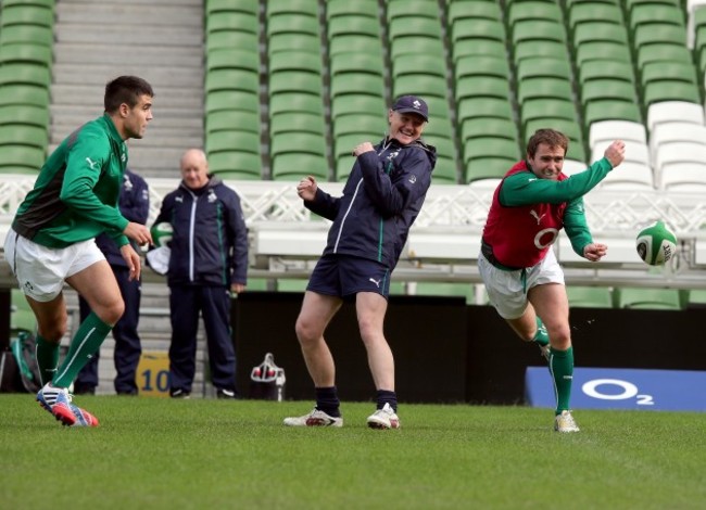 Conor Murray, Joe Schmidt and Eoin Reddan