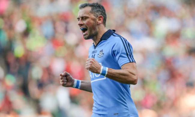 Alan Brogan celebrates late in the game