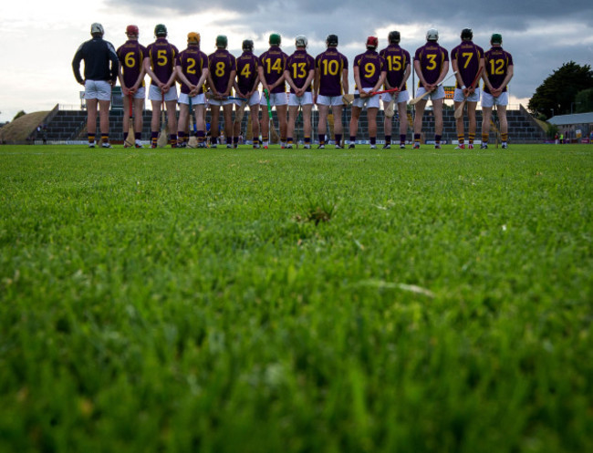 Wexford stand for the national anthem