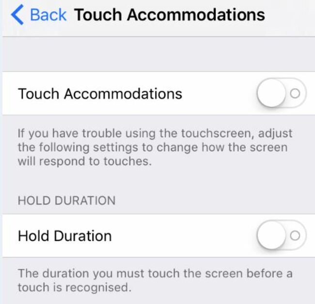 Touch Accommodations