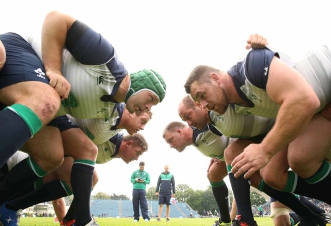 Mike Ross, Sean Cronin, Tadhg Furlong, Nathan White, Rory Best and Cian Healy