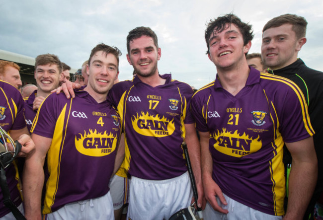 Eoin Conroy, Tony French and Shane Murphy celebrate