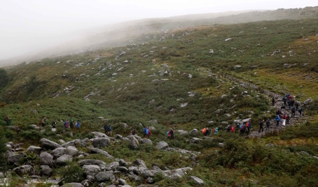 Walkers make their way up Carrantouhill