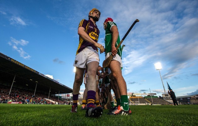 imerick and Wexford during the respect hand shake
