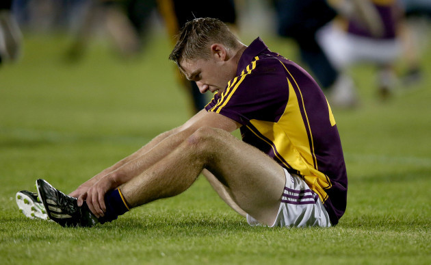 Eoin Conroy dejected at the end of the game
