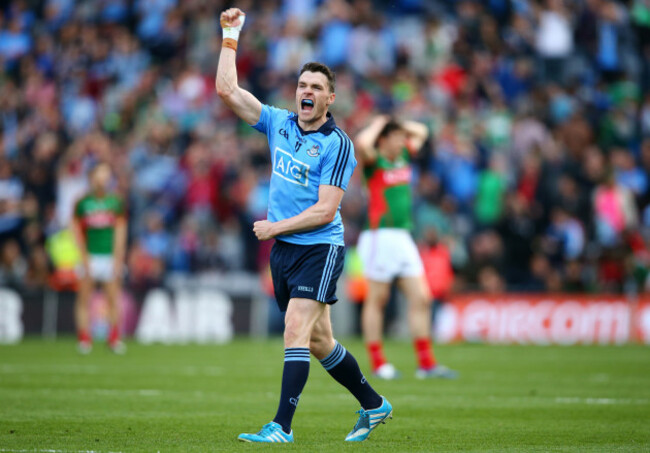 Paddy Andrews celebrates at the final whistle