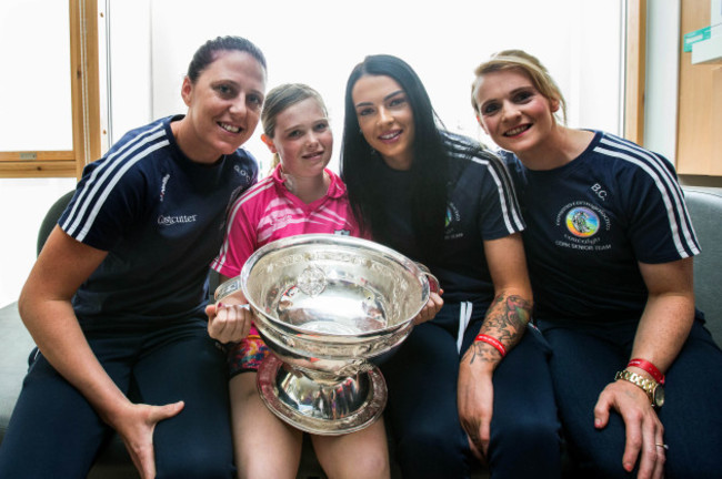 Aoife Lucey with Gemma O'Connor, Ashling Thompson and Briege Corkery