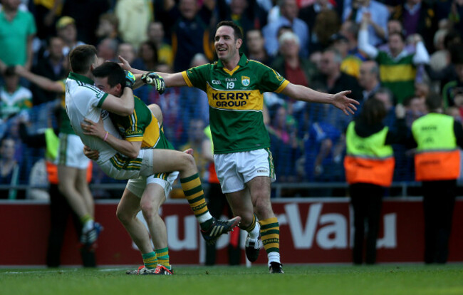 Declan O'Sullivan celebrates at the final whistle