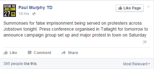 jobstown protest