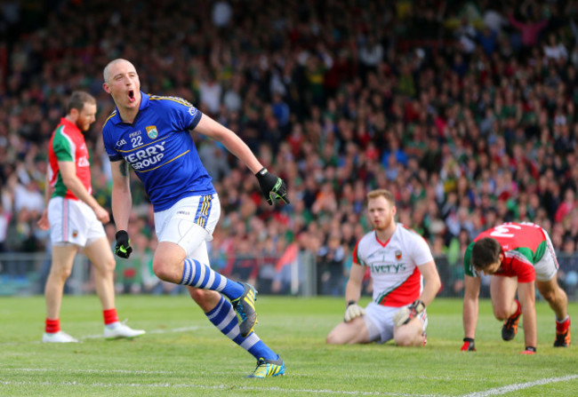 Kieran Donaghy celebrates scoring a goal