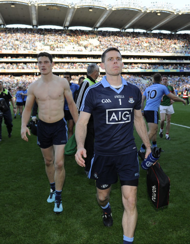 Stephen Cluxton and Diarmuid Connolly after the game