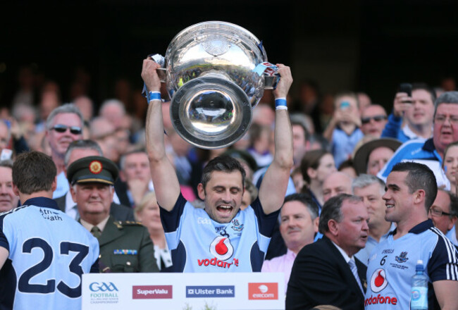 Alan Brogan lifts the Sam Maguire cup