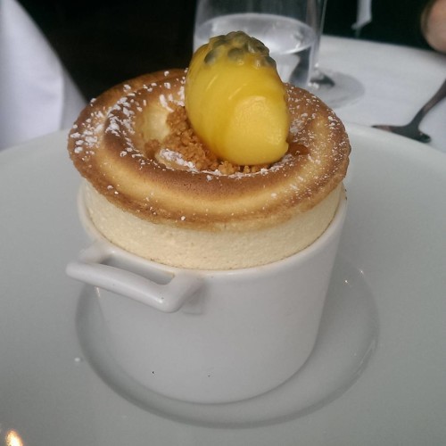 And the best desert - passion fruit souffle. @glamourpuds this was out second dessert after I commented on how great it was