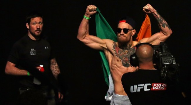 Conor McGregor and his coach John Kavanagh 18/7/2014