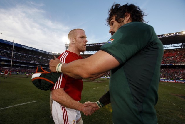 Paul O'Connell with Victor Matfield
