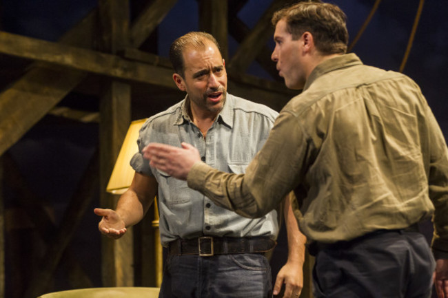 Scott Aiello and Peter Coonan in A View From The Bridge by Arthur Miller at The Gate Theatre. Photo by Pat Redmond.