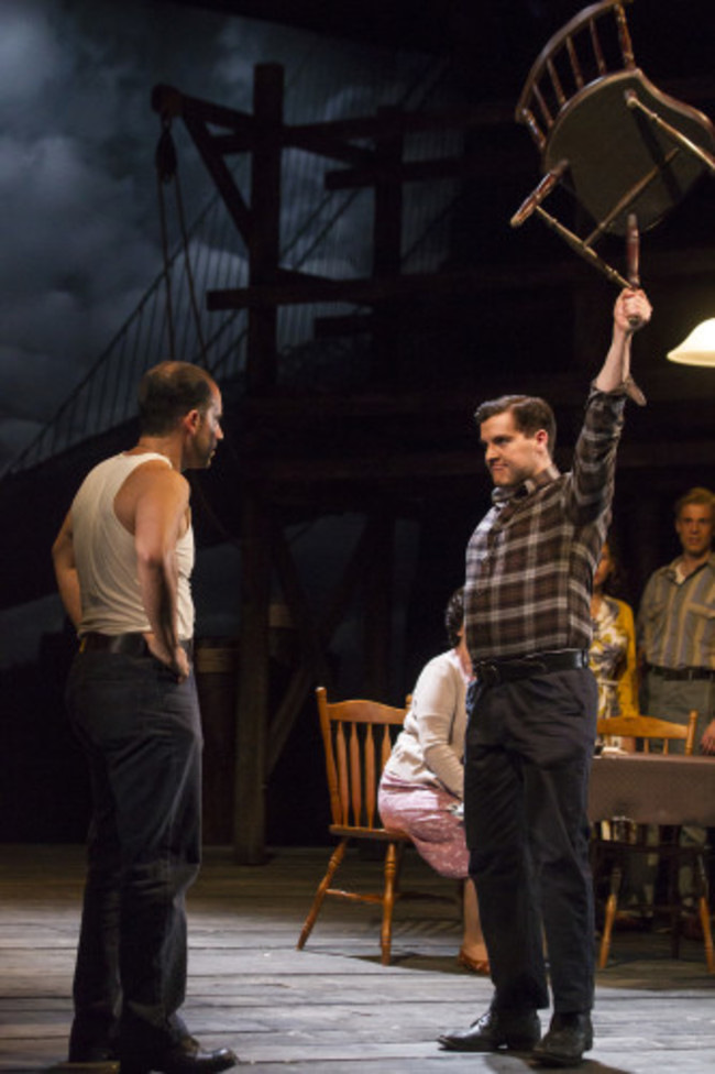 Scott Aiello and Peter Coonan in A View From The Bridge by Arthur Miller at The Gate Theatre. Photo by Pat Redmond. (2)