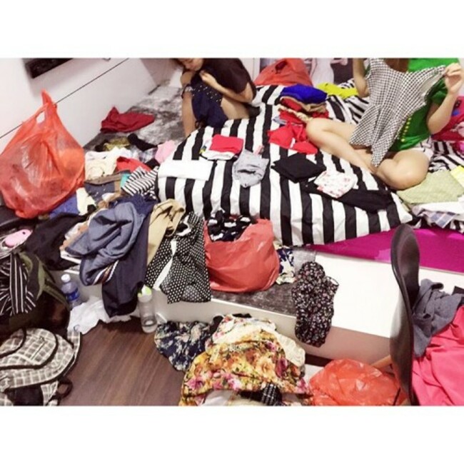 When we couldn't go BKK due to the bombing and so we had small little BKK at my house my room....