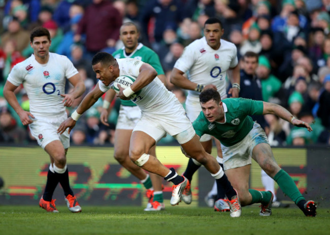 Robbie Henshaw with Anthony Watson