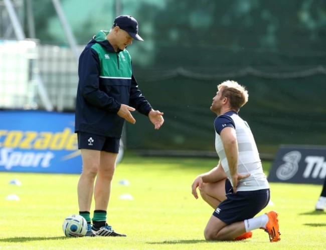 Joe Schmidt with Luke Fitzgerald