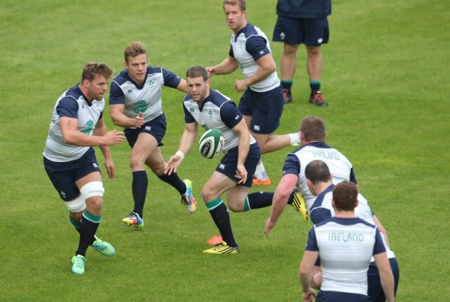 Darren Cave with Jordi Murphy and Ian Madigan