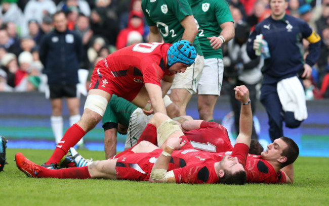 Justin Tipuric, Alex Cuthbert and Sam Warburton