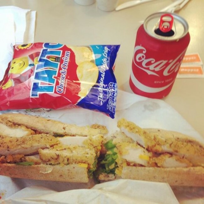 Complete hangover lunch ☺️ #Tayto #chickenfilletroll #coke #massive