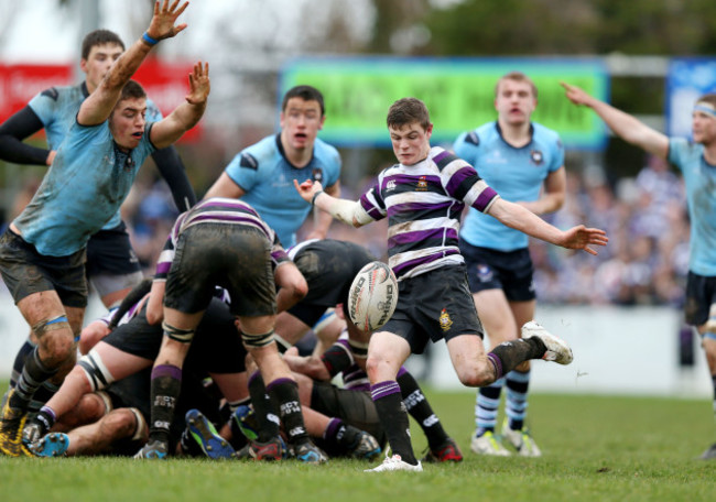 Tim Schmidt of Terenure clears the ball 4/2/2014