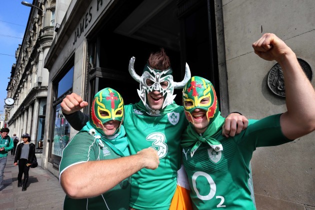 Irish fans before the match