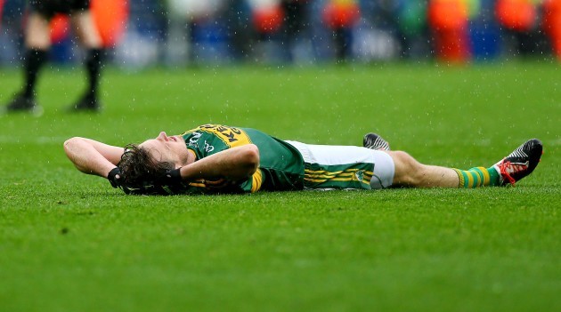 Donnchadh Walsh dejected at the end of the game