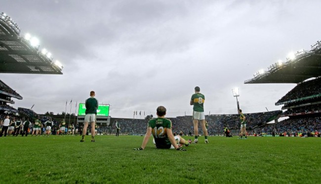 Johnny Buckley, Donnchadh Walsh and Anthony Maher dejected