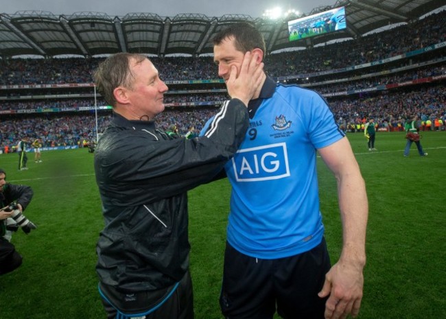 Jim Gavin celebrates with Denis Bastick