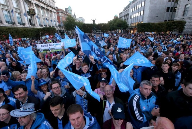 Dublin fans on O'Connell Street