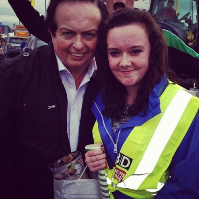 Marty Morrissy baaaiii #legend #gaa #some #boooyy #ploughing2013 #highvis #jacket #cuuurls