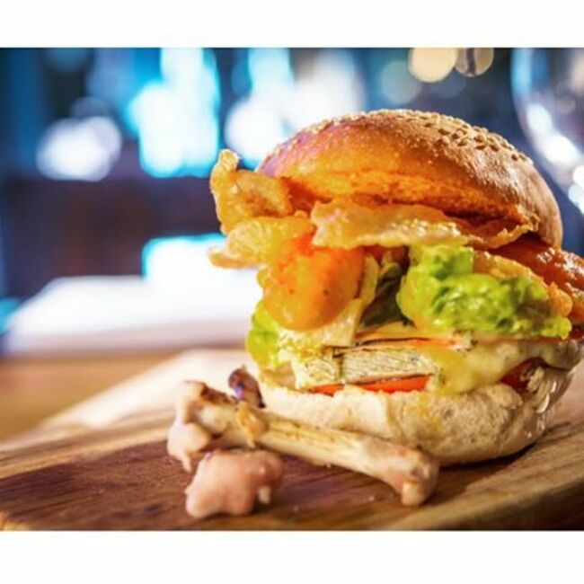 This month's #BradPitt burger from @cleavereast looks amaaaazing. Buffalo chicken, franks hot sauce, blue cheese... the list goes on! #pornburger #foodporn #burgers #dublinfood #cleavereast