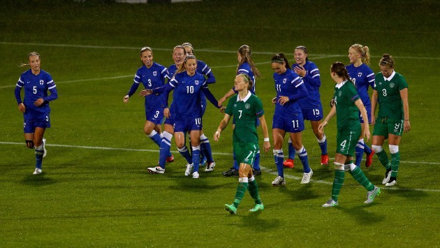 Finland celebrate their second goal