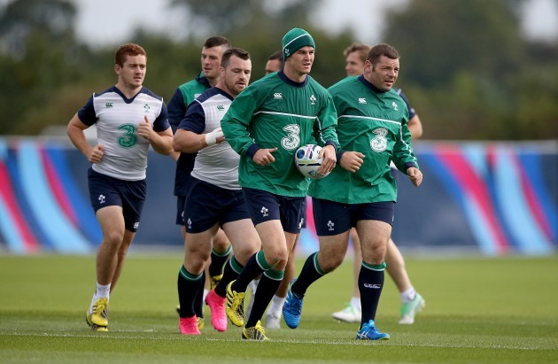 Jonathan Sexton, Paddy Jackson, Cian Healy and Mike Ross