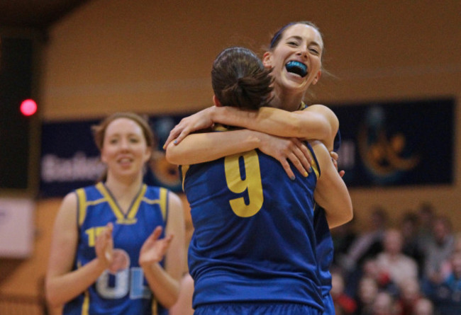 Miriam Liston and Michelle Fahy celebrate