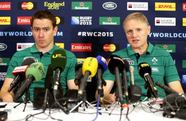 Eoin Reddan and Joe Schmidt