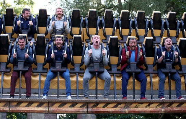Ireland players at Alton Towers today