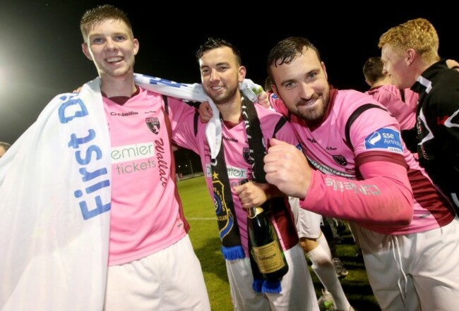 Gary Delaney, Shane Dunne and Peter Higgins celebrate