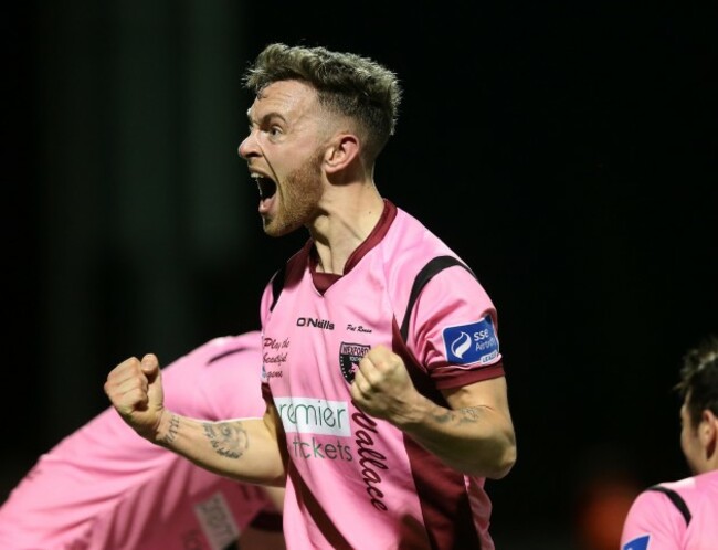 Danny Furlong celebrates scoring